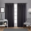 Exclusive Home Curtains Sateen Pinch Pleat Energy Saving Blackout Set Of 2 Curtain Panel In Gray