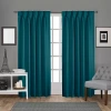 Exclusive Home Curtains Sateen Pinch Pleat Energy Saving Blackout Set Of 2 Curtain Panel In Green