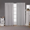 Exclusive Home Curtains Sateen Pinch Pleat Energy Saving Blackout Set Of 2 Curtain Panel In Silver