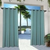 Exclusive Home Curtains Solid Grommet Top Light-filtering Set Of 2 Outdoor Curtain Panel In Green