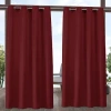 Exclusive Home Curtains Solid Grommet Top Light-filtering Set Of 2 Outdoor Curtain Panel In Red