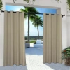 Exclusive Home Curtains Solid Grommet Top Light-filtering Set Of 2 Outdoor Curtain Panel In Sand