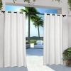 Exclusive Home Curtains Solid Grommet Top Light-filtering Set Of 2 Outdoor Curtain Panel In White
