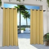 Exclusive Home Curtains Solid Grommet Top Light-filtering Set Of 2 Outdoor Curtain Panel In Yellow