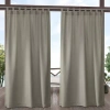 Exclusive Home Curtains Solid Tab Top Light-filtering Set Of 2 Outdoor Curtain Panel In Sand