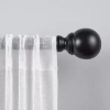 Exclusive Home Curtains Sphere 1 In Adjustable Curtain Rod In Black