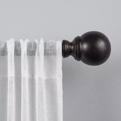 Exclusive Home Curtains Sphere 1 In Adjustable Curtain Rod In Brown
