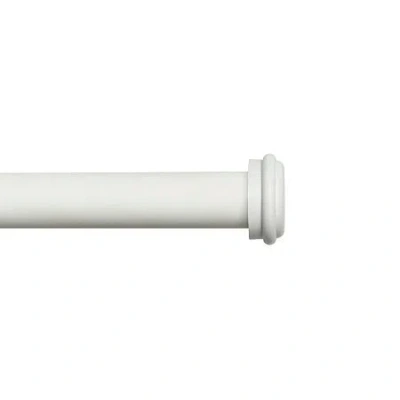 Exclusive Home Curtains Topper 1 In Adjustable Curtain Rod In White