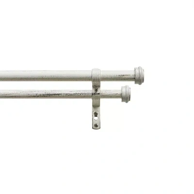 Exclusive Home Curtains Topper/topper Double Curtain Rod In White