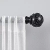 Exclusive Home Curtains Vine 1 In Adjustable Curtain Rod In Black