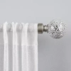 Exclusive Home Curtains White Mosaic 1 In Adjustable Curtain Rod In Silver