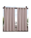 Exclusive Home Delano Heavyweight Textured Indoor/outdoor Grommet Top Curtain Panel Pair, 54" X 84" In Pink