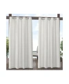 Exclusive Home Delano Heavyweight Textured Indoor/outdoor Grommet Top Curtain Panel Pair, 54" X 96" In Natural