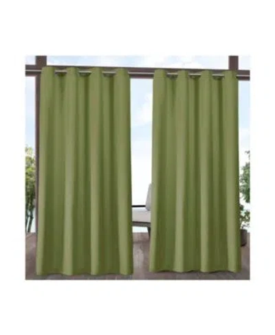 Exclusive Home Delano Indoor Outdoor Grommet Top Curtain Panel Pair In Dark Grey