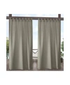 Exclusive Home Indoor/outdoor Solid Cabana Tab Top Curtain Panel Pair, 54" X 108" In Beigekhaki