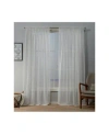 Exclusive Home Itaji Sheer Rod Pocket Top Curtain Panel Pair, 54" X 84" In Off White