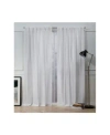 Exclusive Home Nicole Miller Mellow Slub Textured Hidden Tab Top Curtain Panel Pair In White
