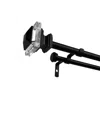 Exclusive Home Prism Double Curtain Rod And Finial Set, 36"-72" In Black