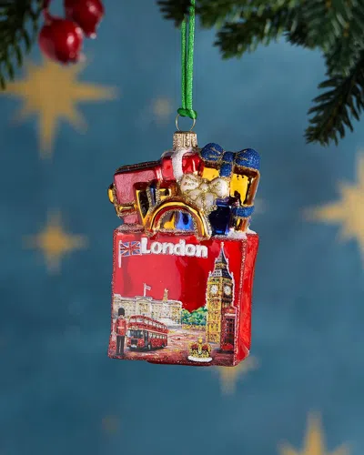 Exclusive London Cityscape Shopping Bag Christmas Ornament In Multi