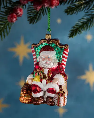 Exclusive Santa In Armchair Christmas Ornament In Multi