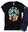 Exclusive Thredz Praying For The World Tee In Black In Black