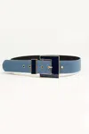 EXCLUSIVE THREDZ WOMEN'S SQUARE BUCKLE BELT IN LIGHT DENIM