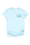 Exclusive Thredz Women's Stay Salty Tee In Light Blue In Blue