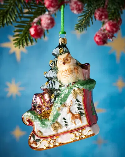 Exclusive Woodland Sleigh Christmas Ornament In Multi