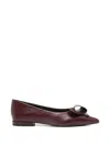 Exe' Bow-detail Ballet Flats In Red