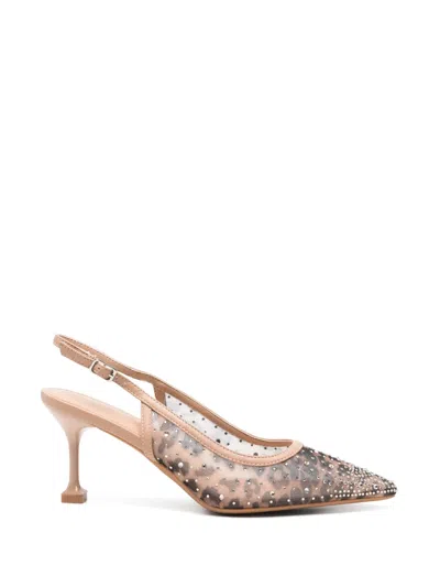 Exe' Leopard-print Crystal-embellished Pumps In Brown