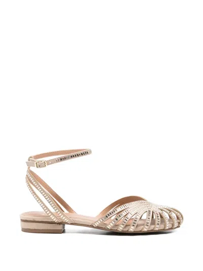 Exe' Lola Embellished Sandals In Neutral
