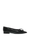 Exe' Pointed-toe Ballet Flats In Black