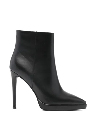 Exe' Pointed-toe Heeled Boots In Black