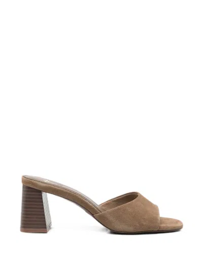 Exe' Suede Block-heel Sandals In Brown