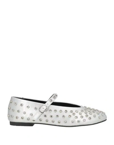 Exe' Exè Woman Ballet Flats Silver Size 11 Synthetic Material