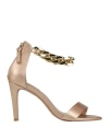 Exe' Woman Sandals Platinum Size 7 Textile Fibers In Pink