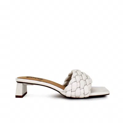 Exe' Women's Angela Shovel Heel Sandals In White