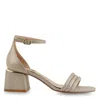 Exe' Women's Carmen Low Heel Sandal In Gold In Gold