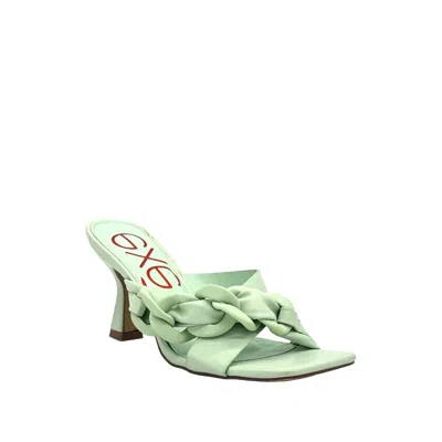 Exe' Women's Chain-link Strap Heeled Slide Sandal In Green