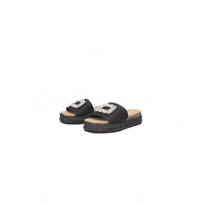 Exe' Women's Glass Sandals In Black