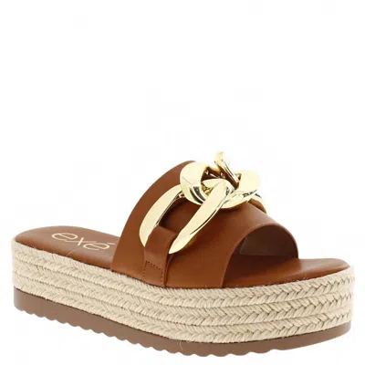 Exe' Women's Hydra 697 Wedge Sandal In Tan In Multi