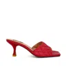 Exe' Women's Jennifer 566 Low Heel Sandal In Red In Red