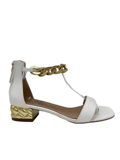Exe' Women's Katy 386 Chain Sandal In White In Black