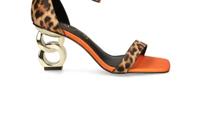 Exe' Women's Lilian 055 Heel Sandal In Leopard In Animal Print
