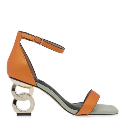Exe' Women's Lilian 055 Heel Sandal In Orange