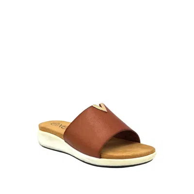 Exe' Women's Low Wedge Mule In Brown