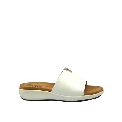 Exe' Women's Low Wedge Mule In White
