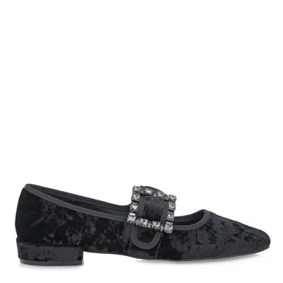 Exe' Women's Mary Jane Shoes In Black Velvet