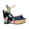 Exe' Women's Naomi 011 Wedge Heel In Lightblue/dark In Multi