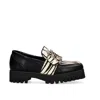 Exe' Women's P212-w168t Animal Print Loafer In Black White Zebra In Multi